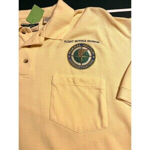 VINTAGE 90’s Federal Aviation Administration FAA Polo Shirt 2XL Embroidered